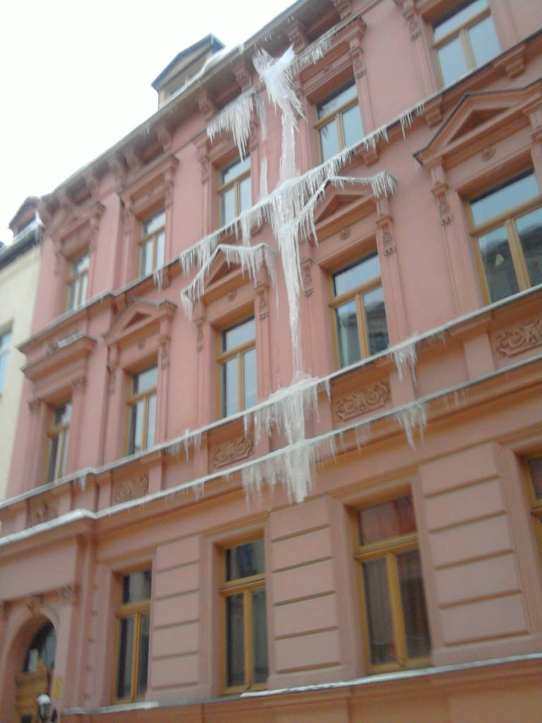 Winter in Halle: Foto aufgenommen am 15. Januar 2010